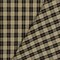 Taupe Beige-Black-White Plaid Cotton Polyester Madras Woven Fabric By the Yard